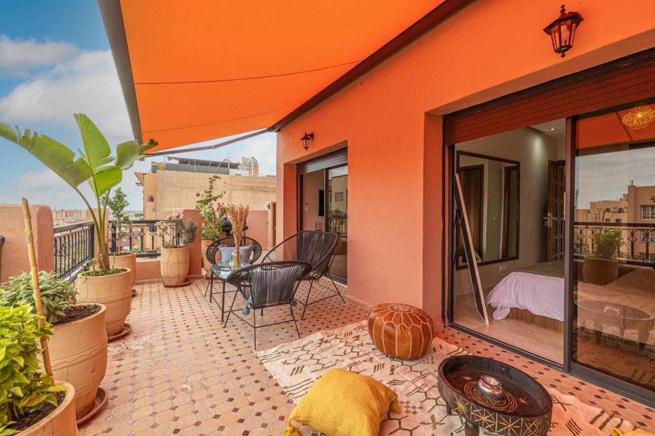 L'Atlas - Appartement Authentique A Gueliz Marrákes Szoba fotó
